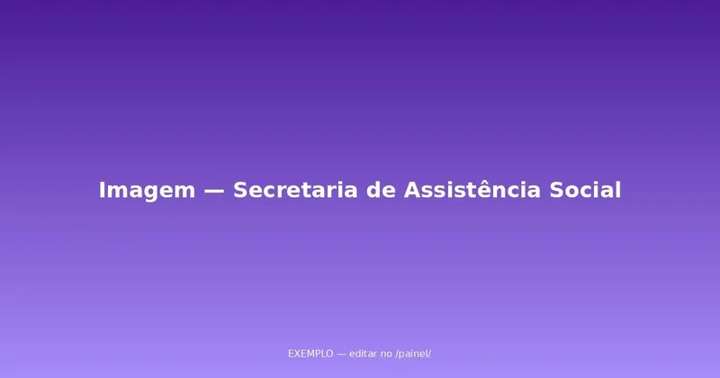 Evento de Exemplo — Secretaria de Assistência Social